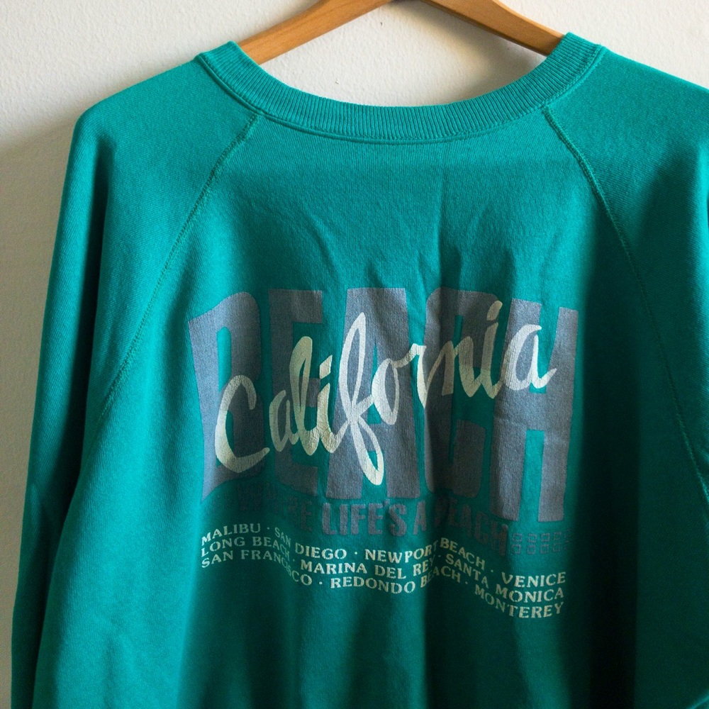 Vintage Teal California Crew Neck